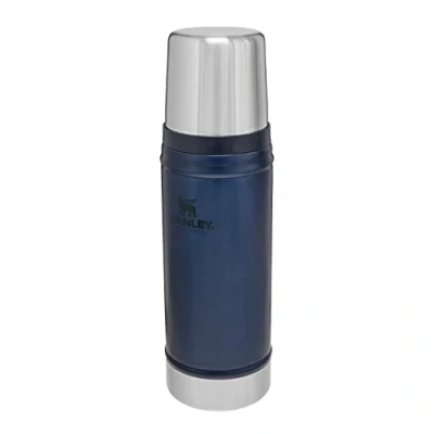 Imagen de Stanley Classic Legendary Botella Termica 0.47L Mantiene Frío o Calor 15 Horas Termo Cafe Cantimplora Acero Inoxidable Sin BPA Apto Para Lavavajillas Nightfall