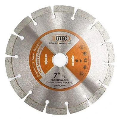 Imagen de BGTEC Hoja de sierra segmentada diamante 180 mm para hormigón baldosas piedra mármol granito