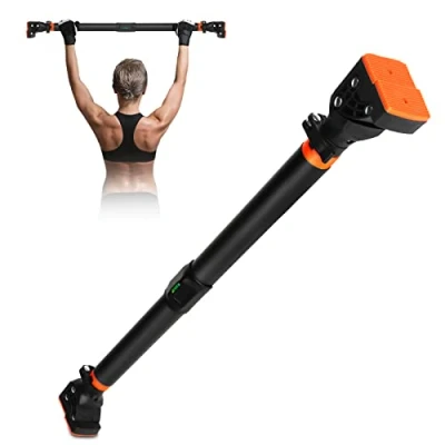 Imagen de AETKFO Barra de Dominadas sin Tornillos, Ejercicio para Pared, Ajustable 72cm 110cm, hasta 200 kg, Entrenamiento Puerta Bloqueo Auto Gimnasio en Casa Físico