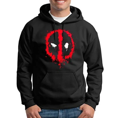 Imagen de TShirt People Deadpool Logo Sudadera con capucha para hombre negro M