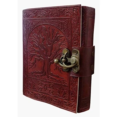 Imagen de OVERDOSE Tree Journal Diary Notebook Diario de cuero hecho a mano Story Writing Student Sketchbook Travel Gift Hombres Mujeres Tamaño 5x7 pulgadas 12x17cm