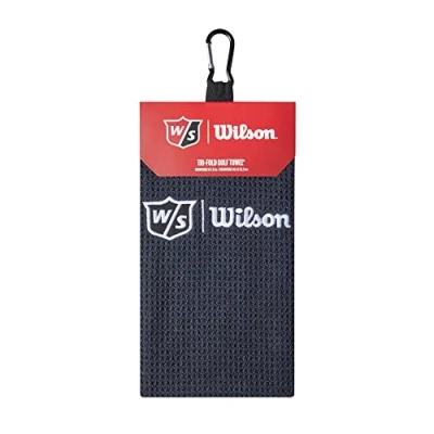 Imagen de Wilson Staff Unisex Toalla de golf, Triple plegado, TRI FOLD, Microfibra, Negro, Talla única, WGA9000102