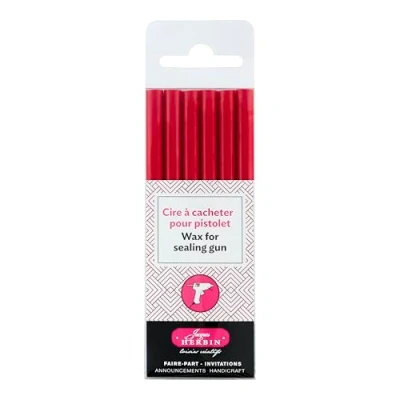 Imagen de J. Herbin 35812t de cera, caja con 6 asas Hobby para pistola, blanda, color turquesa, rosso 15.40 x 4.50 1
