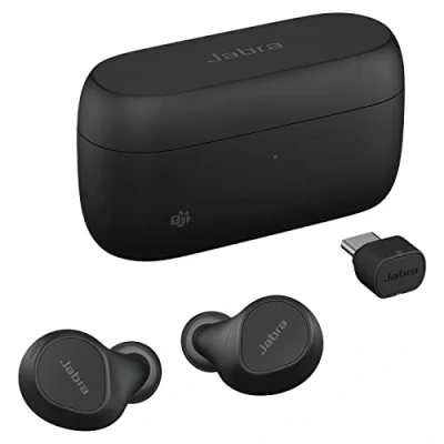 Imagen de Jabra Evolve2 Buds, Auriculares Bluetooth Intraaurales Inalámbricos, Cancelación Activa de Ruido y Tecnología MultiSensor con 4 Micrófonos, Certificados para MS Teams, Negro