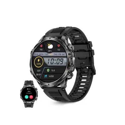 Imagen de KSIX Venture Reloj Inteligente Hombre con Llamadas y Notificaciones de App Pantalla 1.85&#039;&#039; Smartwatch Deportivo Monitor Salud, Modos Deporte, Linterna, Impermeable Compatible iOS Android