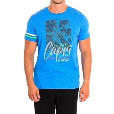 Imagen de La Martina Camiseta de Hombre Manga Corta algodón, Corte Regular, Campánula, Man, L