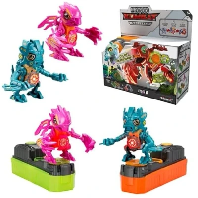 Imagen de YCOO Biopod Kombat Duo Pack 2 Criaturas electrónicas Luminosas y sonoras para Construir coleccionar Rosa Verde Juguete niños a Partir de 5 años.