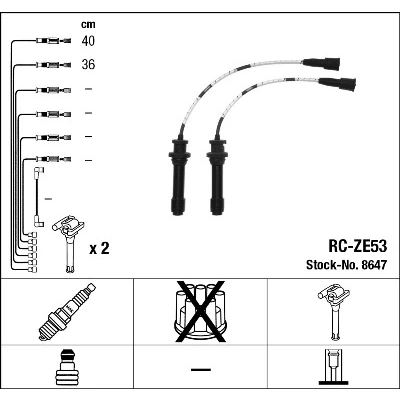 Imagen de NGK 8647 Juego de Cables Encendido 2 MAZDA: 323 F 6, FAMILIA 6