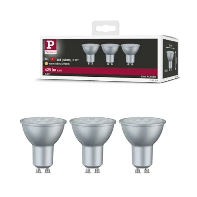 Imagen de Paulmann 28430 LED 3 Pack, Reflector 6,5W, GU10, 230V, 2700K