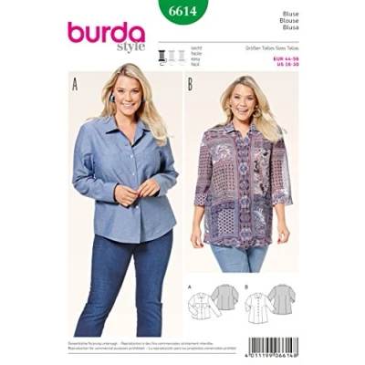 Imagen de Burda Patrón 6614 Blusa