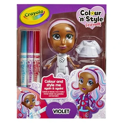 Imagen de CRAYOLA Colour N Style Moda Juguete, Individual, Color Morado, Juego de 5 Piezas (918939005)