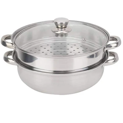 Imagen de Olla de vapor acero inoxidable, utensilios Cocina inoxidable 27cm / 11in 2 capas Sopa caldera doble