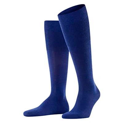 Imagen de FALKE Airport M KH lana algodón largo unicolor 1 par, Calcetines largos Hombre, Azul (Royal Blue 6000), 43 44