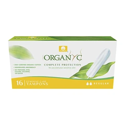 Imagen de Organyc, Tampones de Algodón Certificado 100% Biológico para Sangrado Moderato 1 paquete x 16 unidades