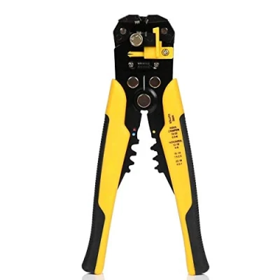 Imagen de Alicate Pelacables Automático,Profesional Multifuncional Automático de Alambre Cable Crimpadora Autoajustable Alicates Corte Herramienta Terminal AWG 24 10 (0,2 6,0 mm²)