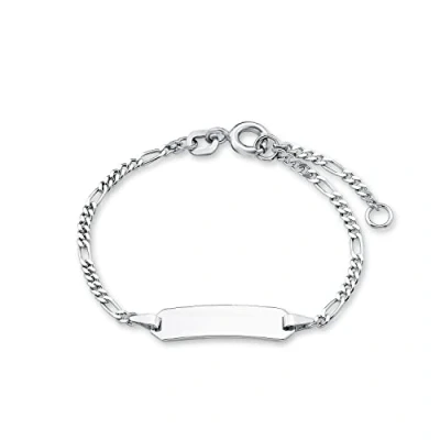 Imagen de Amor Ident Pulsera de Plata Ley 925 Unisex Niñas Niños Brazo joyería, 12+2 cm, Plata, Viene en caja regalo 9210886