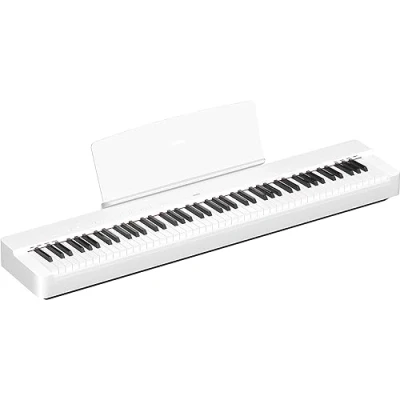 Imagen de Yamaha P 225 piano digital ligero y portátil, con teclado Graded Hammer Compact, 88 teclas 24 voces de instrumentos, blanco