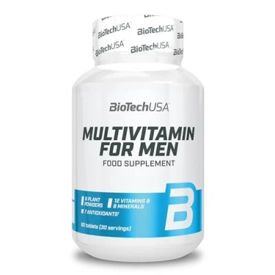 Imagen de BioTechUSA Multivitamin For Men Apoyo Integral para Hombres Activos 38 Sustancias Activas Energético, Inmunológico y Muscular Defensa Antioxidante, 60 comprimidos