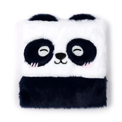 Imagen de Puckator Cuaderno con cubierta de peluche Panda Animales dulces Fluffies