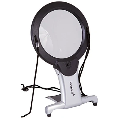 Imagen de Lupa de Cuello Levenhuk Zeno Vizor N2 con Iluminación por LED, Incluye Correa y Soporte Mesa