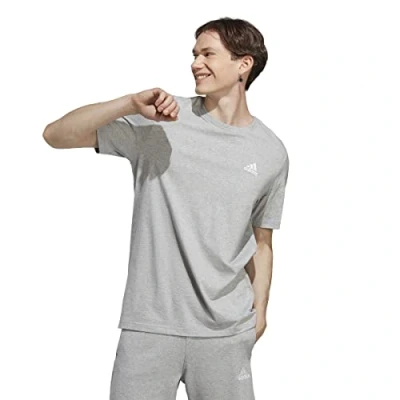 Imagen de adidas Sportswear Essentials Camiseta básica, Hombre, Talla: Medium, Medium grey heather