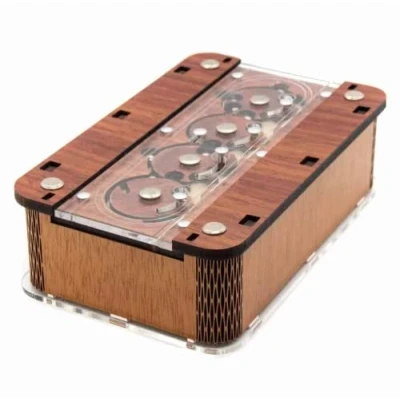 Imagen de Caja de rompecabezas vikinga trucos Brainteaser hecha a mano por Jean Claude Constantin en Alemania secreta dificultad experta