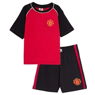 Imagen de Manchester United Pijama corto para niños FC Premiership Football Club, conjunto + camiseta, rosso, 11 12 Años