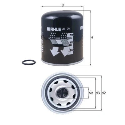 Imagen de MAHLE ORIGINAL AL 24 Cartucho del secador de aire, sistema aire comprimido MERCEDES BENZ: ACTROS MP4, ATEGO 2, SK, RENAULT TRUCKS: Magnum norauto,