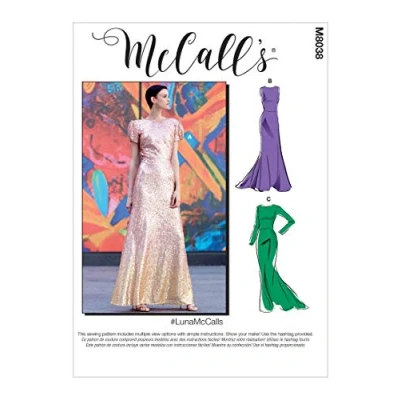 Imagen de McCall&#039;s Misses&#039; &amp; Women&#039;s Special Occasion Dresses Pattern M8038RR Vestidos para Ocasiones Especiales Mujer, Papel, Varios, RR (18W 20W 22W 24W)