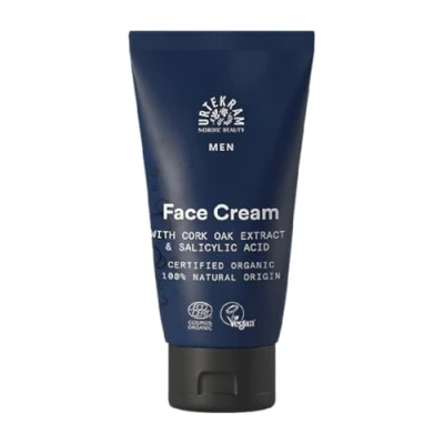 Imagen de Urtekram Men&#039;s Crema Hidratante Facial Para Hombre, Extracto De Alcornoque, Pieles Sensibles Y Ayuda Contra La Irritación Posterior Al Afeitado, 75ml, Vegano, Orgánico, Origen Natural