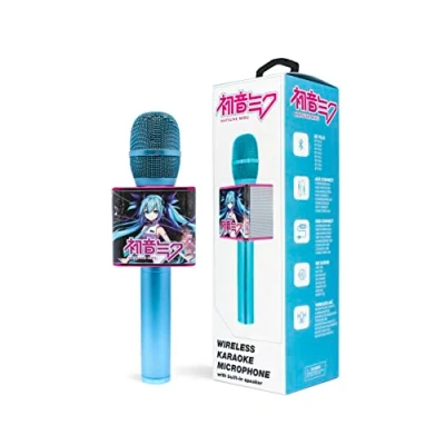 Imagen de OTL Technologies HM1013 Hatsune Miku Micrófono inalámbrico para karaoke con altavoz integrado