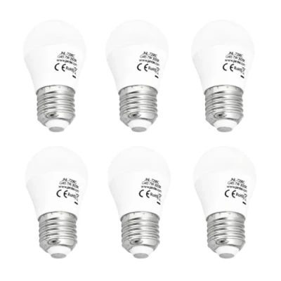 Imagen de Jandei Pack de 6 x Bombillas LED mini G45, Casquillo E27, 7W, 630 Lúmenes para Lámparas Techo, Sistemas alumbrado, Navidad, Apliques Decorativos, Mesilla. (Blanco Cálido 3000K, 6)