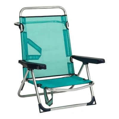 Imagen de Alco Silla Cama Playa Aluminio Fibreline Color Azul Turquesa (607ALF 0030)