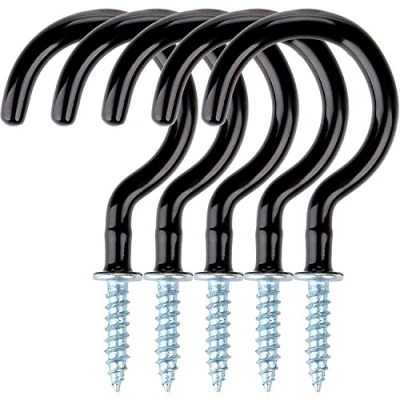 Imagen de Yogopro 30 Piezas Ganchos Techo de Taza Gancho Colgador Tornillo Copa para Uso en Interiores y al Aire Libre Negro