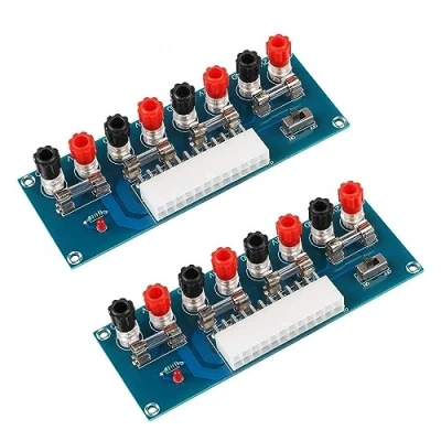 Imagen de ARCELI 2 unids 24 Pines ATX Benchtop Adaptador de Alimentación Placa Ordenador Fuente Módulo Breakout 12V 5V 3.3V