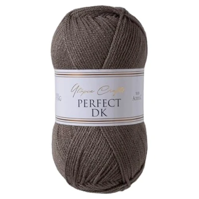Imagen de Utopia Crafts DK Hilo doble para tejer, 100 g (gris acero)