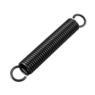 Imagen de sourcing map Resorte de extensión: diámetro del alambre 2,5 mm, exterior 18 acero longitud libre 125 mm tensión doble gancho pequeño