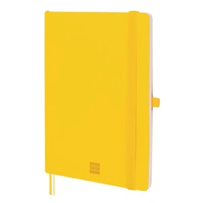 Imagen de Finocam Cuaderno Nexo Tapa Blanda Liso Amarillo A5 de Hojas Microperforadas Bolsillo y Portabolígrafo 72 Hojas,Ideal para Escribir Dibujar