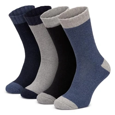 Imagen de All Things Accessory Calcetines Térmicos para Hombre en Mezcla de Lana Merino 4 Pares Gruesos, Talla EU 39 46