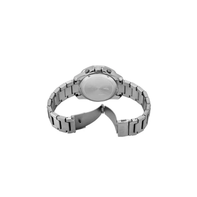Imagen de Armani Exchange Reloj Hombre, Movimiento cronógrafo de Cuarzo y Caja 44mm con Correa Acero Inoxidable, Tono Plata Azul
