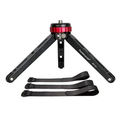 Imagen de Koolehaoda Mini Trípode Cámara de Mesa Aleación Aluminio con Montaje Tornillo 1/4 &quot;y 3/8&quot;,Carga máxima 30 kg para DSLR, Monopie