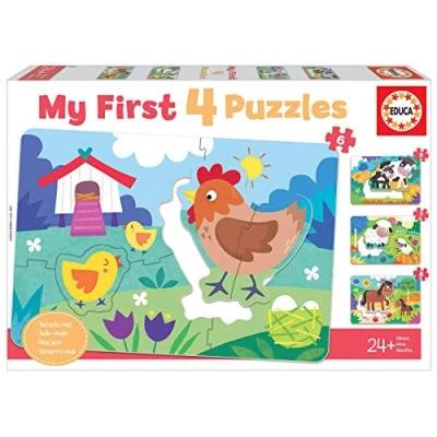 Imagen de Educa Conjunto de 4 Puzzles Progresivos Infantiles con 5/6/7/8 Piezas My First Mamás y bebés. Recomendados a Partir 24 Meses (18899)