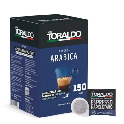 Imagen de CAFFÈ TORALDO MISCELA ARABICA Box 150 VAINAS ESE44 7g