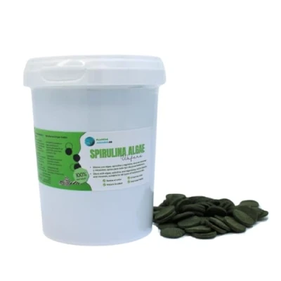 Imagen de Spirulina Algae Wafers 500 ml, Discos de spirulina, alimento Vegetal para Peces Fondo a Base Algas y Comida Natural equilibrada e invertebrados herbívoros.