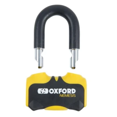 Imagen de Oxford LK471 Nemesis Disco de candado para motocicleta, ultra fuerte, color amarillo
