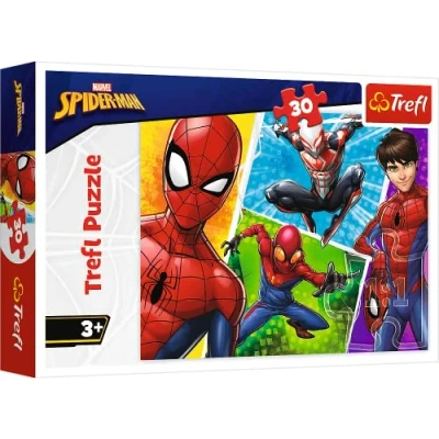 Imagen de Trefl Spider Man de 30 Piezas, para niños a Partir 3 años Puzzle, Color und Miguel (Hombre Araña, Marvel Spiderman)