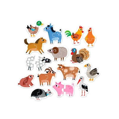 Imagen de 15 puzzles animales de la granja Banana Panda