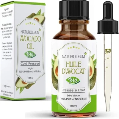 Imagen de ACEITE DE AGUACATE ORGÁNICO Prensado en Frío, Puro y Natural Cuidado del Cabello, Pestañas, Uñas, Piel, Barba 100ml