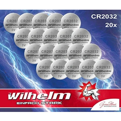 Imagen de 20 Wilhelm CR 2032 Pila de botón Litio 3 V CR2032