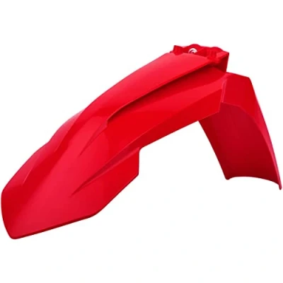 Imagen de POLISPORT 8554800003 Guardabarros delantero réplica OEM fabricado en plástico brillante duradero y resistente compatible con motocicletas GAS color rojo